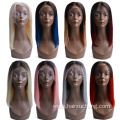 Hot Sale Colored Ombre Color Hair Lace Front Wig Virgin Human Hair Extensions Wigs For Christmas